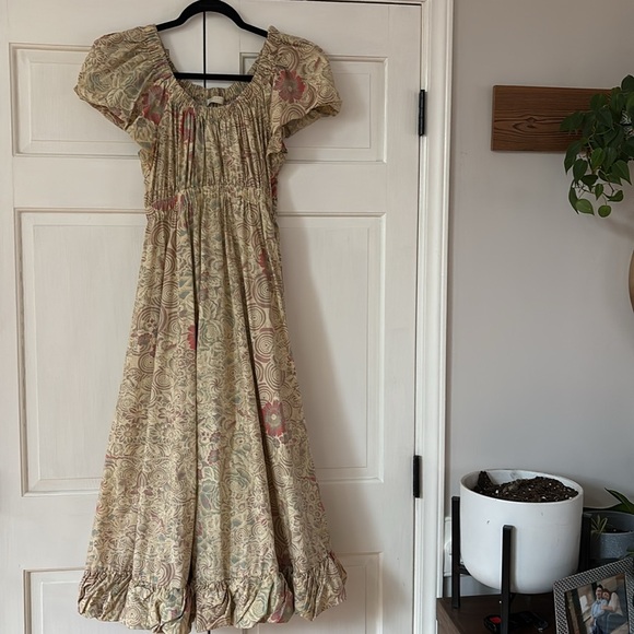 ULLA JOHNSON Nanette Dress in Haze Midi Dress Floral Print Size 6 Cotton Poplin‎ - Picture 7 of 16